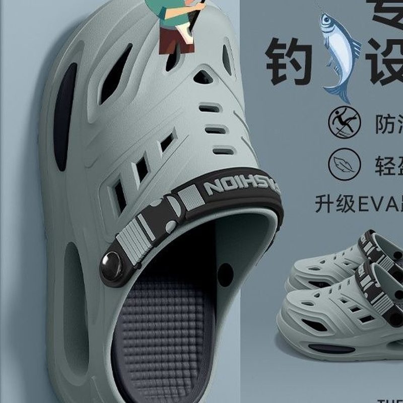 包头洞洞鞋 软弹厚底凉拖 细节图1