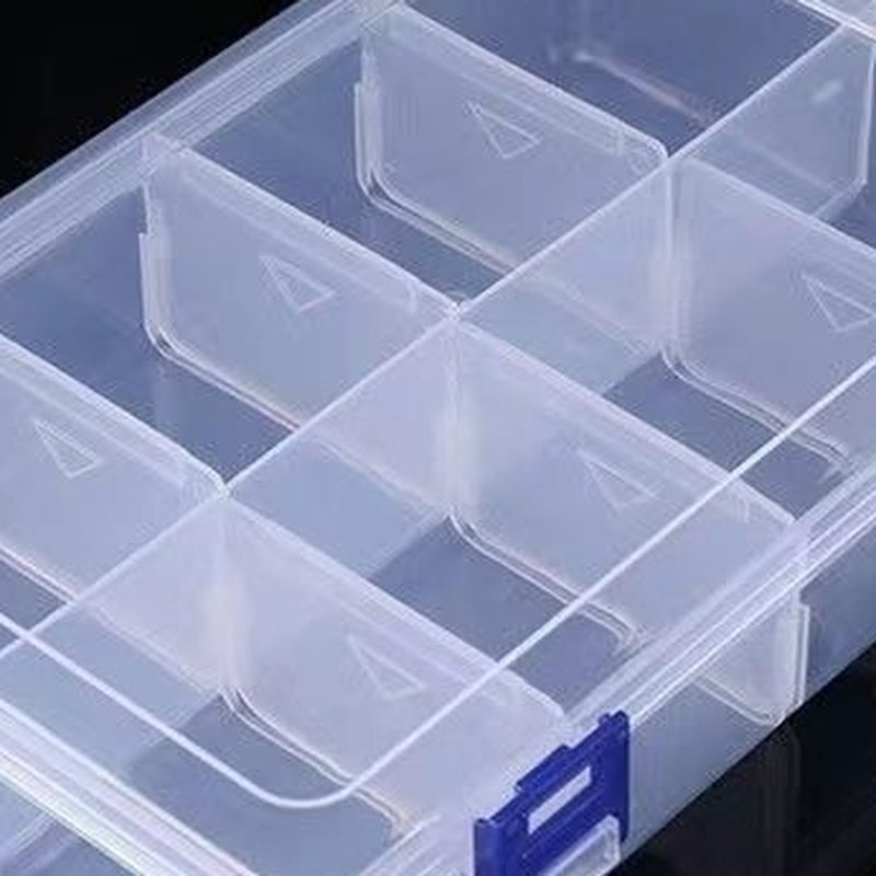 透明多格零件盒 可拆隔板 细节图2